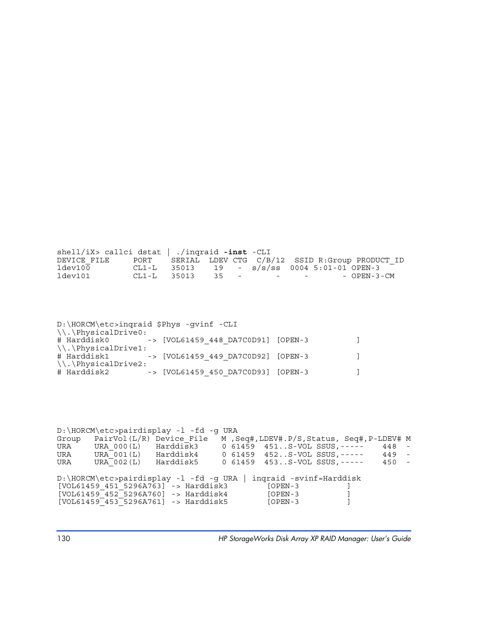 HP XP RAID Manager Software User Manual | Page 130 / 416
