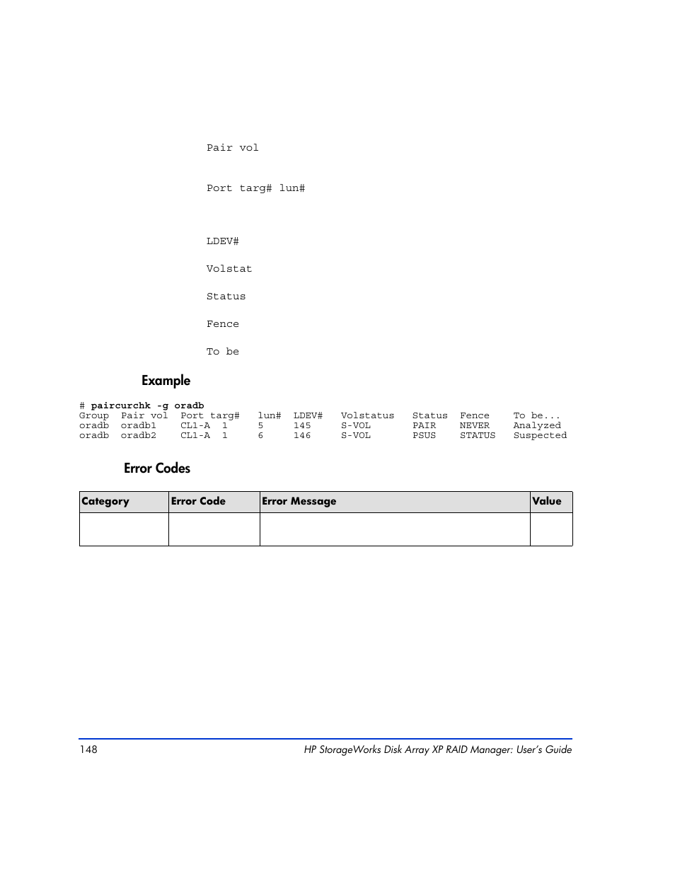 HP XP RAID Manager Software User Manual | Page 148 / 416