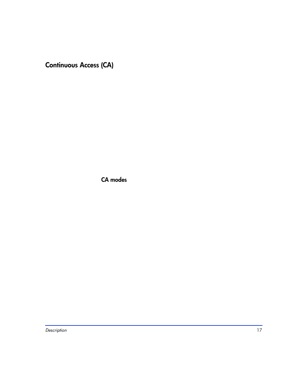 Continuous access (ca), Continuous access (ca) 17 | HP XP RAID Manager Software User Manual | Page 17 / 416