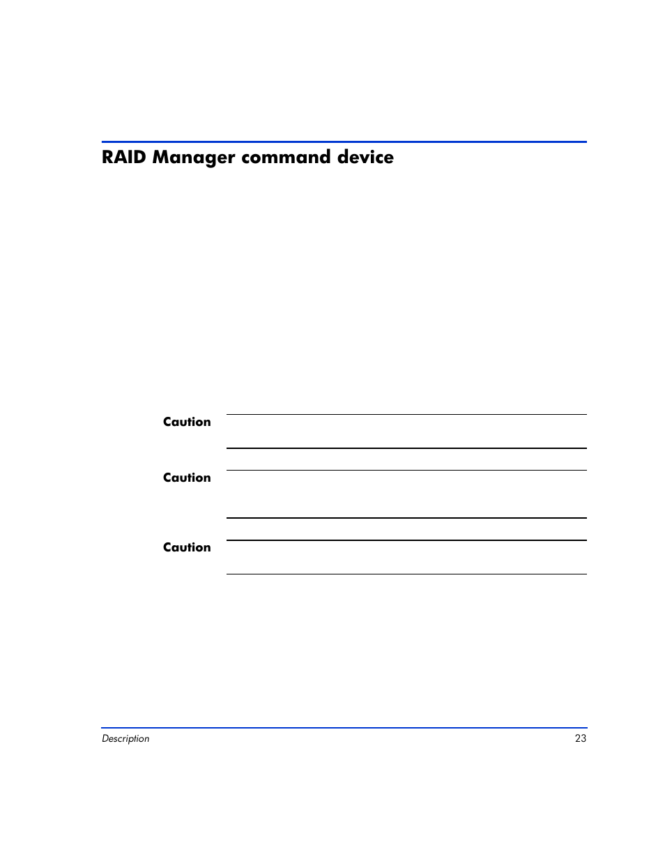 Raid manager command device, Raid manager command device 23 | HP XP RAID Manager Software User Manual | Page 23 / 416