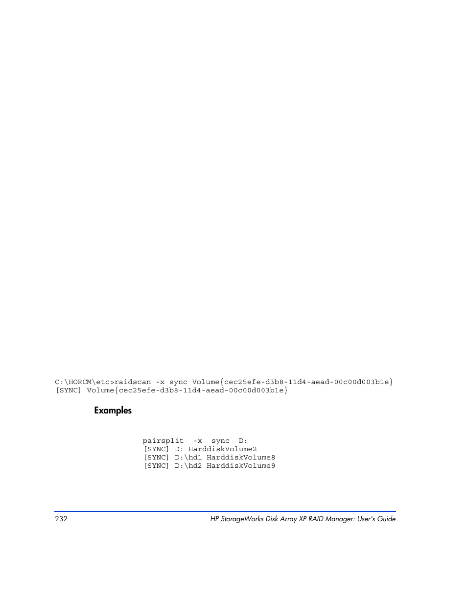 HP XP RAID Manager Software User Manual | Page 232 / 416