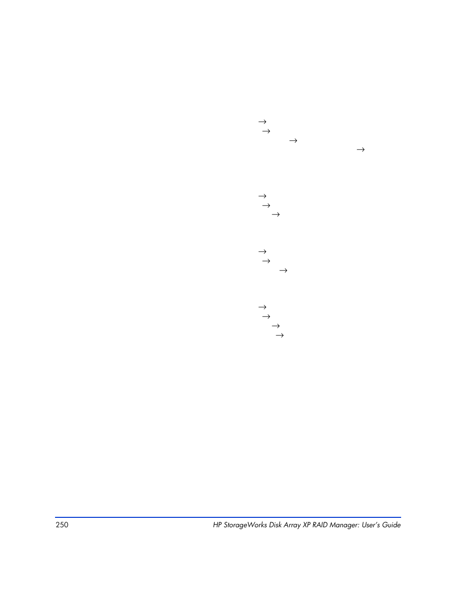 HP XP RAID Manager Software User Manual | Page 250 / 416