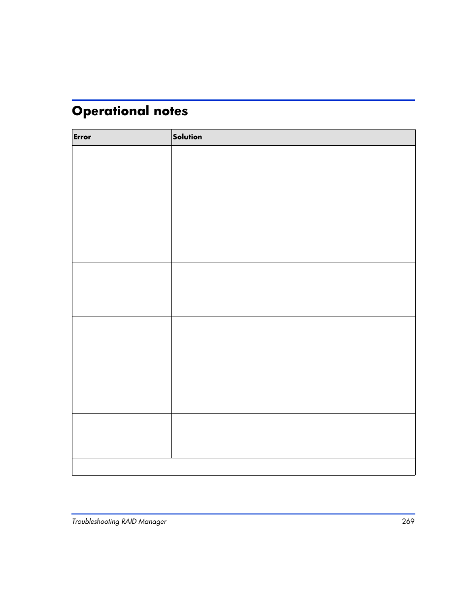 Operational notes, Operational notes 269 | HP XP RAID Manager Software User Manual | Page 269 / 416