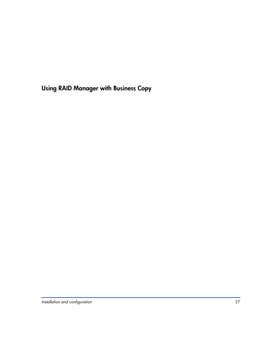 Using raid manager with business copy, Using raid manager with business copy 27 | HP XP RAID Manager Software User Manual | Page 27 / 416