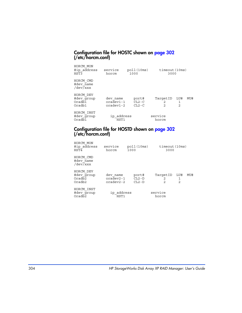 HP XP RAID Manager Software User Manual | Page 304 / 416