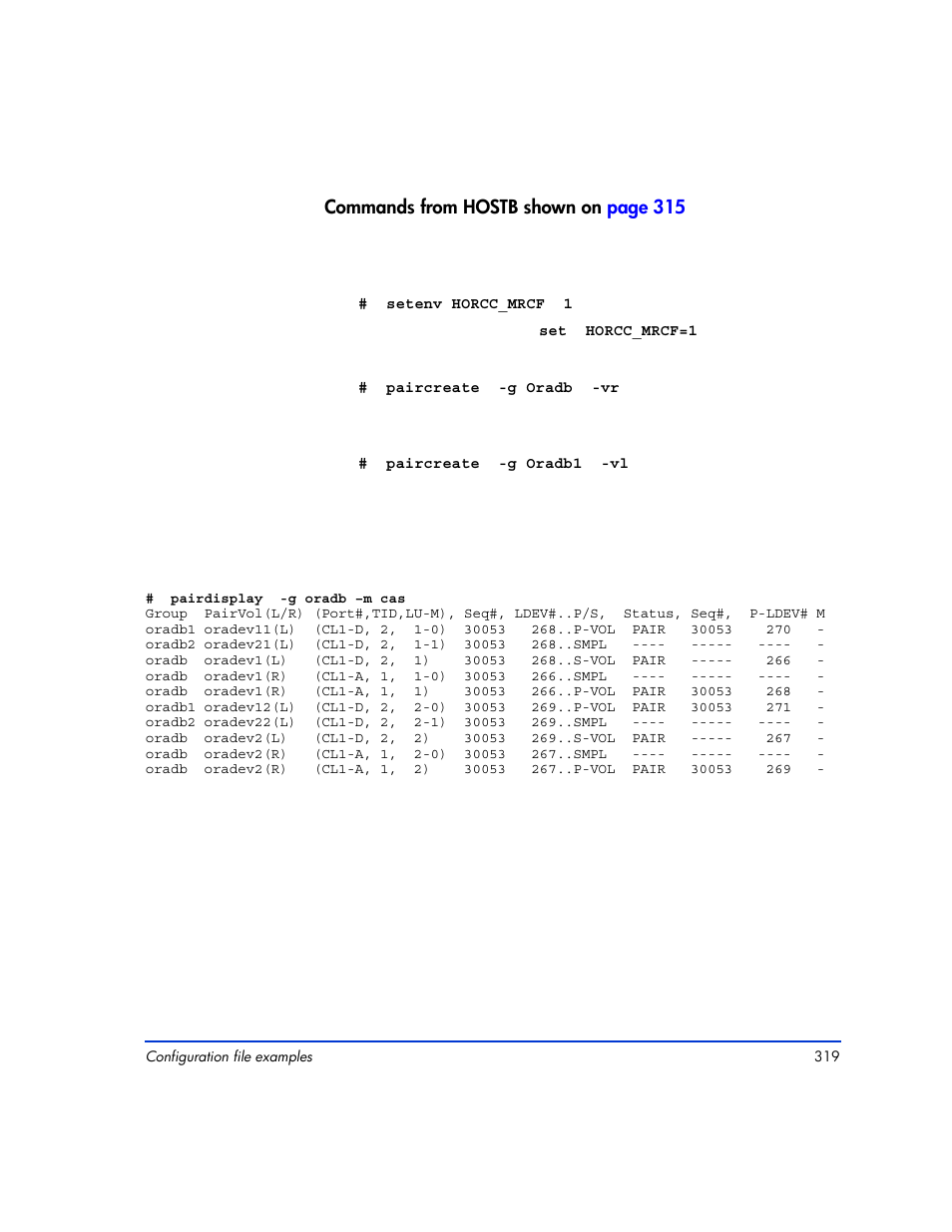 HP XP RAID Manager Software User Manual | Page 319 / 416