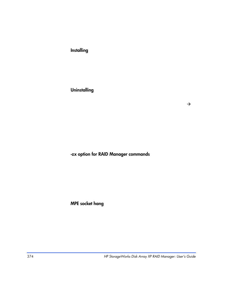 HP XP RAID Manager Software User Manual | Page 374 / 416