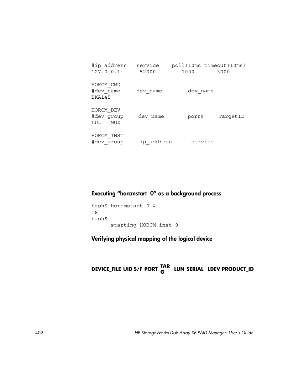 HP XP RAID Manager Software User Manual | Page 402 / 416