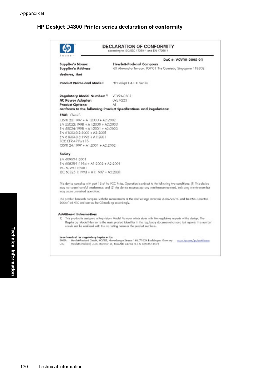 HP Deskjet D4363 Printer User Manual | Page 133 / 137