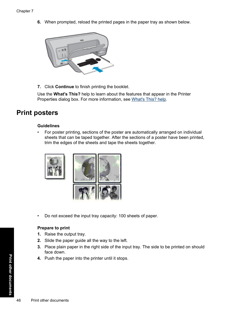 Print posters, Posters | HP Deskjet D4363 Printer User Manual | Page 49 / 137