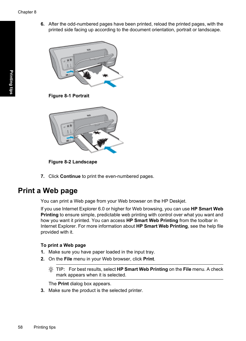 Print a web page | HP Deskjet D4363 Printer User Manual | Page 61 / 137