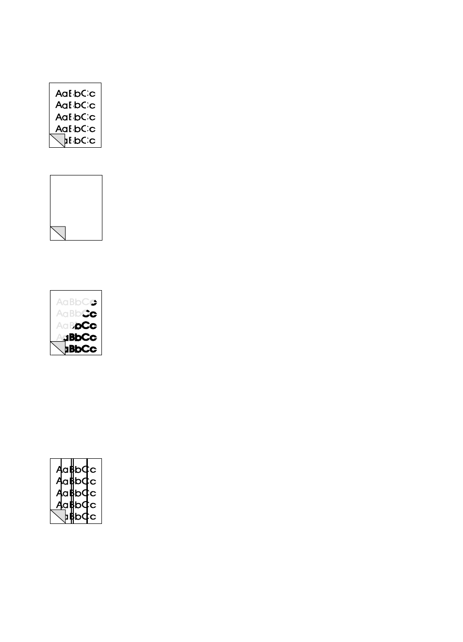 Correcting scan/copy defects, Vertical white stripes, Too light or dark | Unwanted lines, Blank pages | HP LaserJet 1100 All-in-One Printer series User Manual | Page 115 / 198