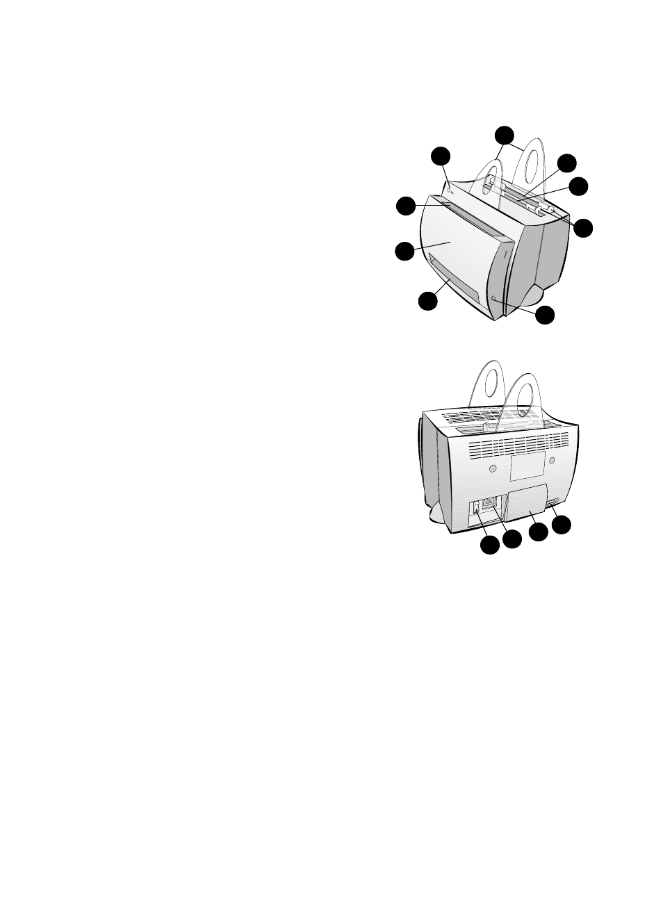 Printer components | HP LaserJet 1100 All-in-One Printer series User Manual | Page 13 / 198