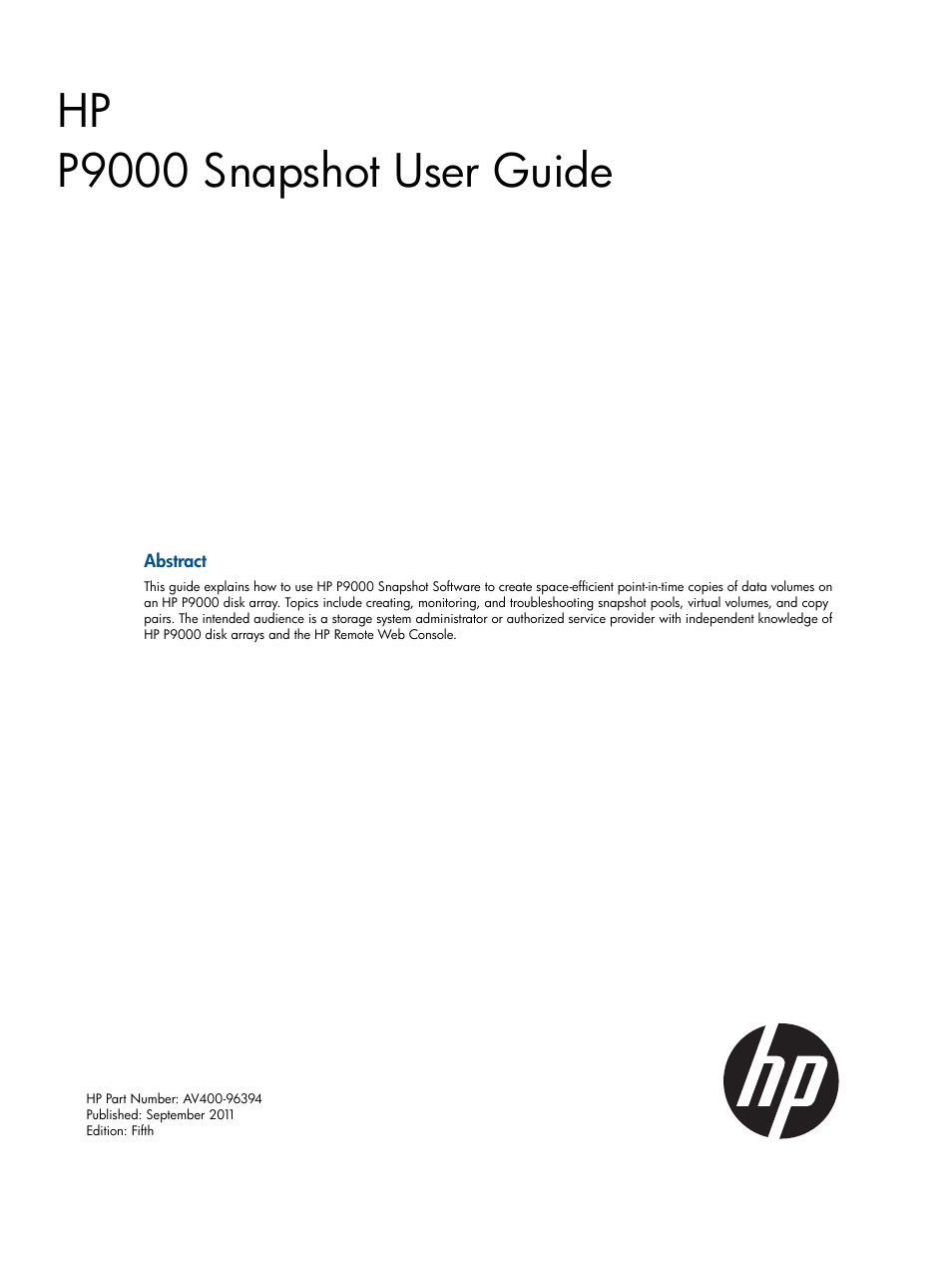 HP XP RAID Manager Software User Manual | 98 pages