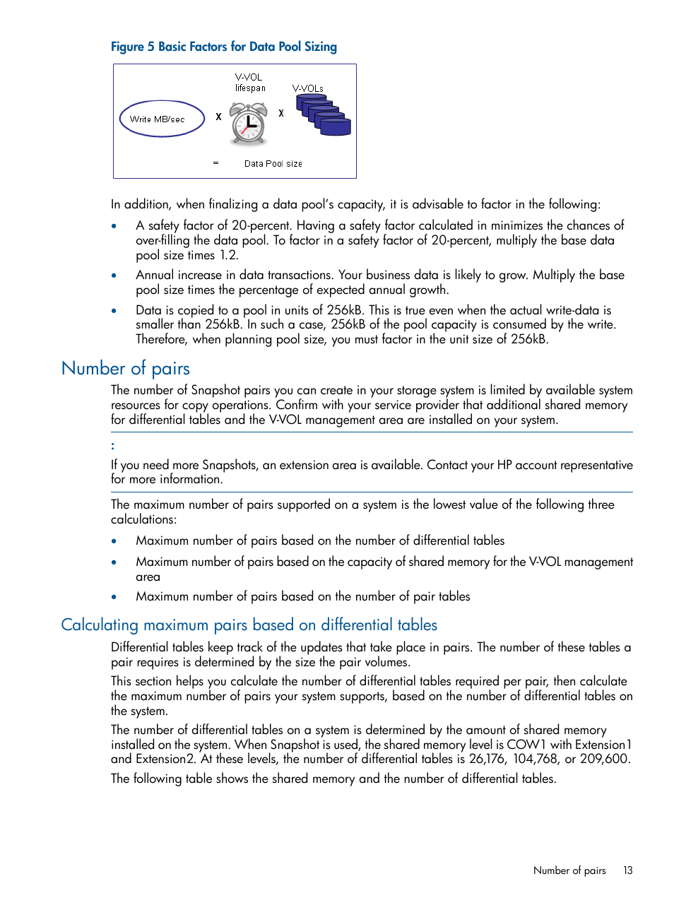 Number of pairs | HP XP RAID Manager Software User Manual | Page 13 / 98