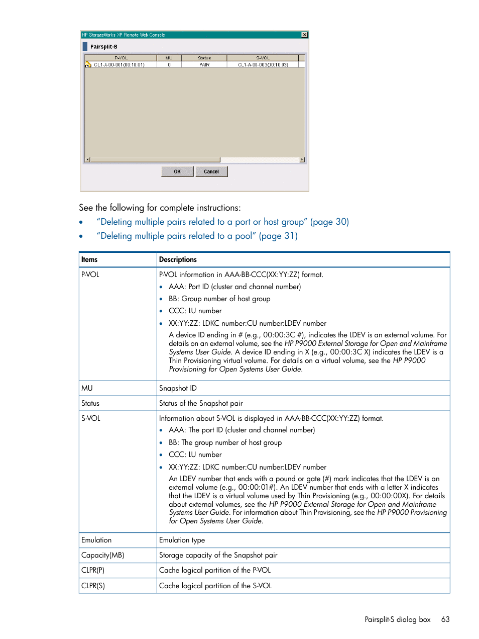 HP XP RAID Manager Software User Manual | Page 63 / 98