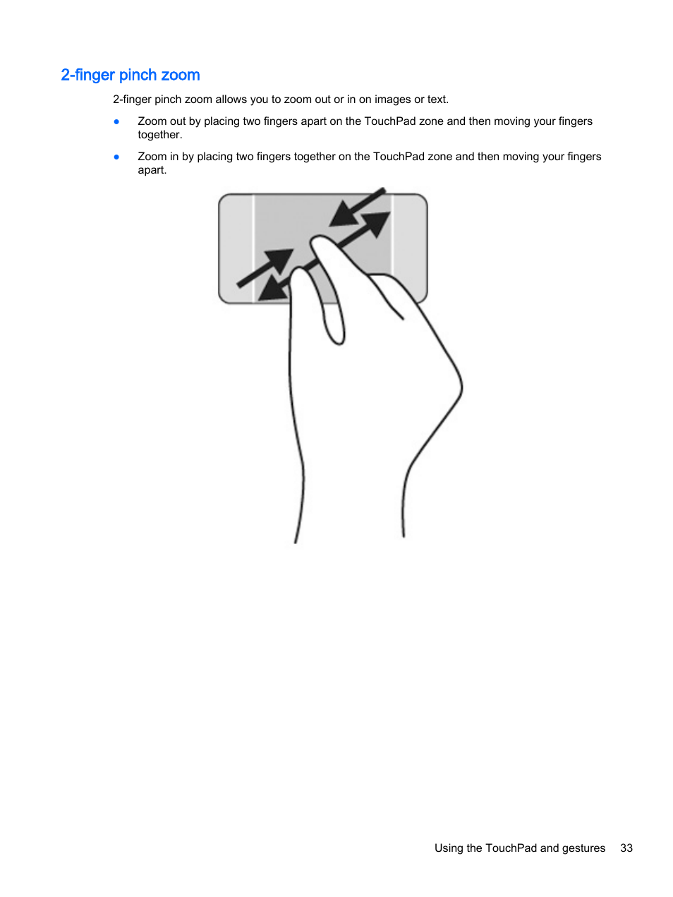Finger pinch zoom | HP ENVY 15t-k000 CTO Notebook PC User Manual | Page 45 / 93