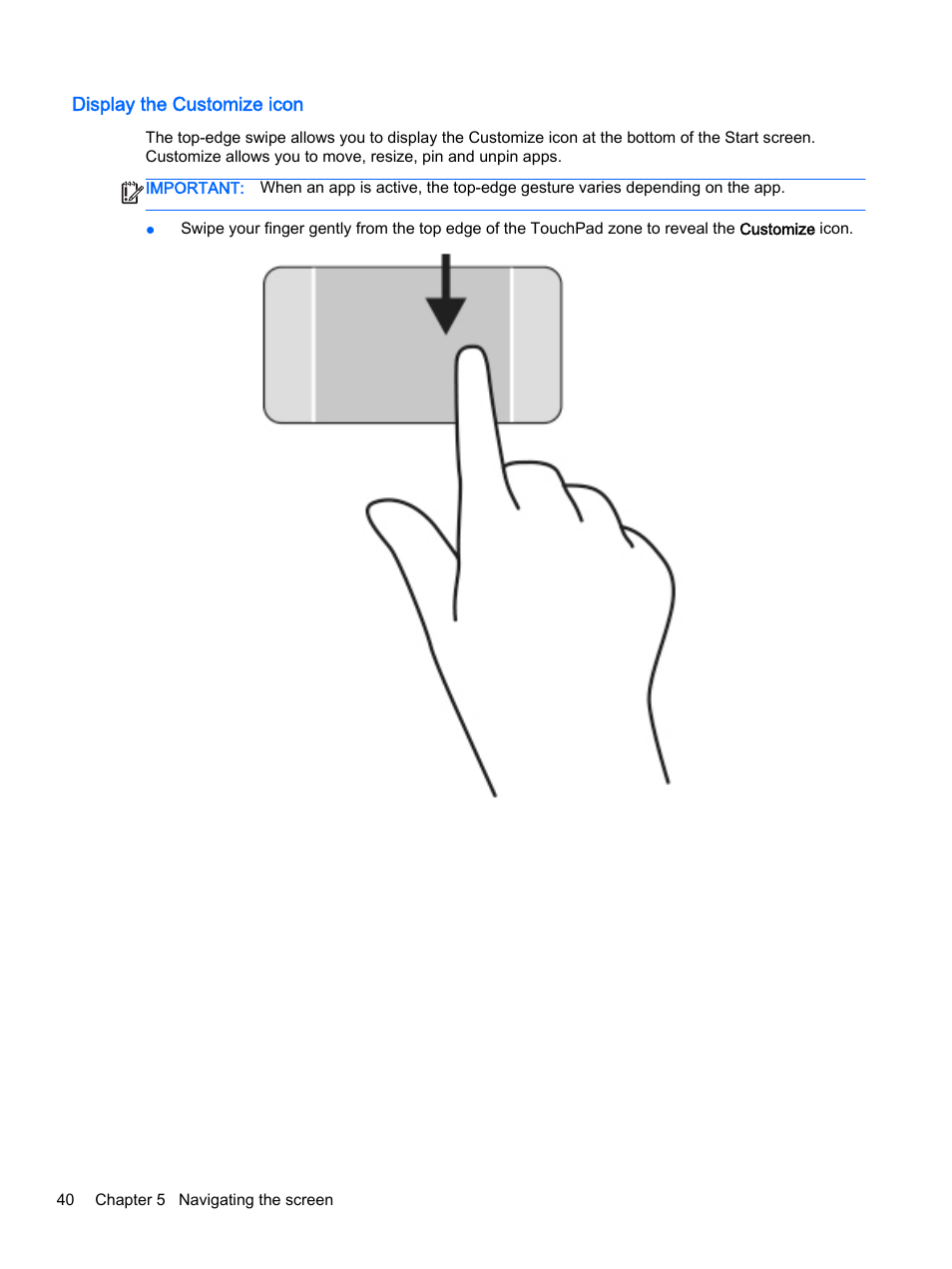 Display the customize icon | HP ENVY 15t-k000 CTO Notebook PC User Manual | Page 52 / 93