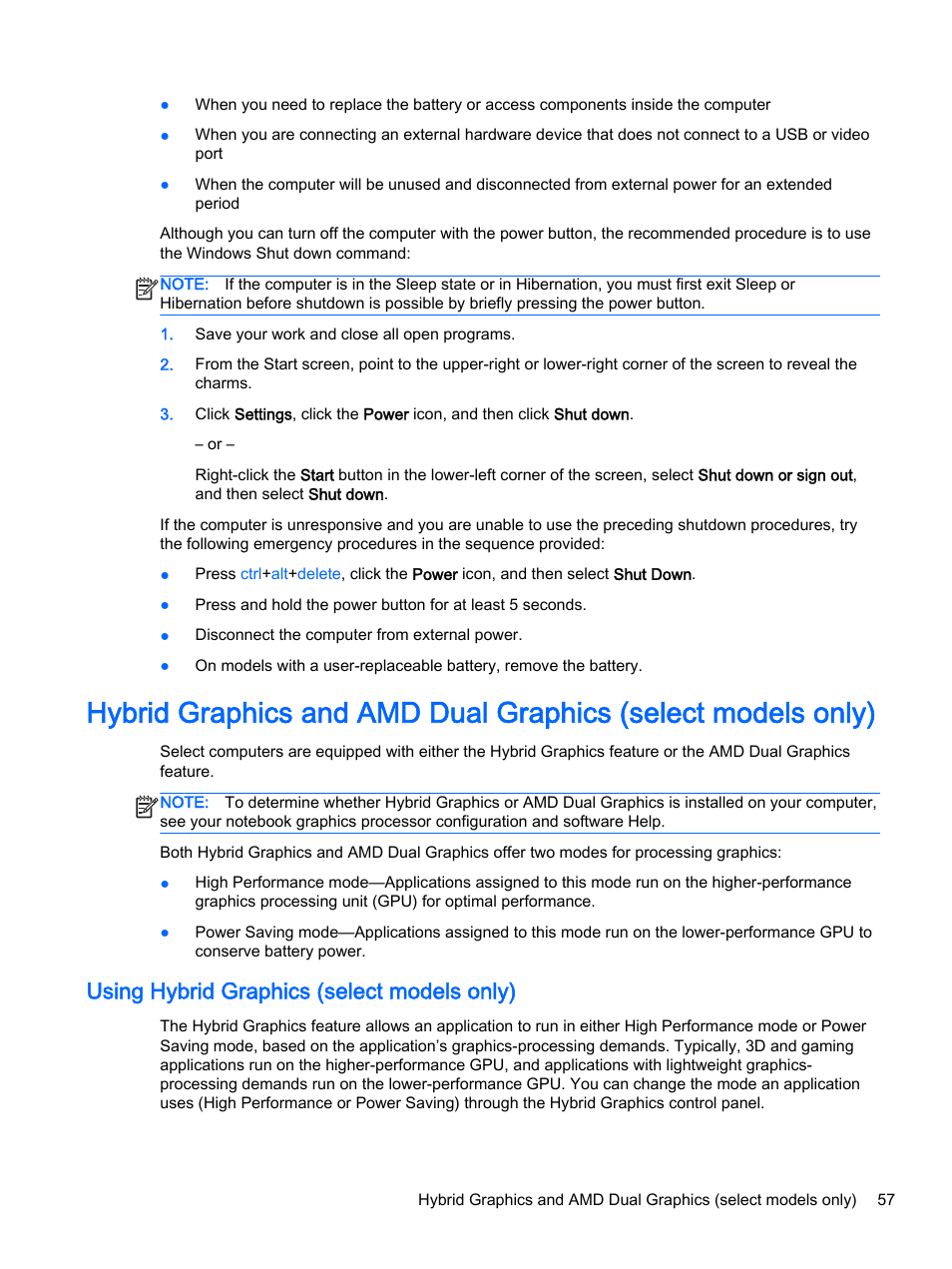 Using hybrid graphics (select models only) | HP ENVY 15t-k000 CTO Notebook PC User Manual | Page 69 / 93