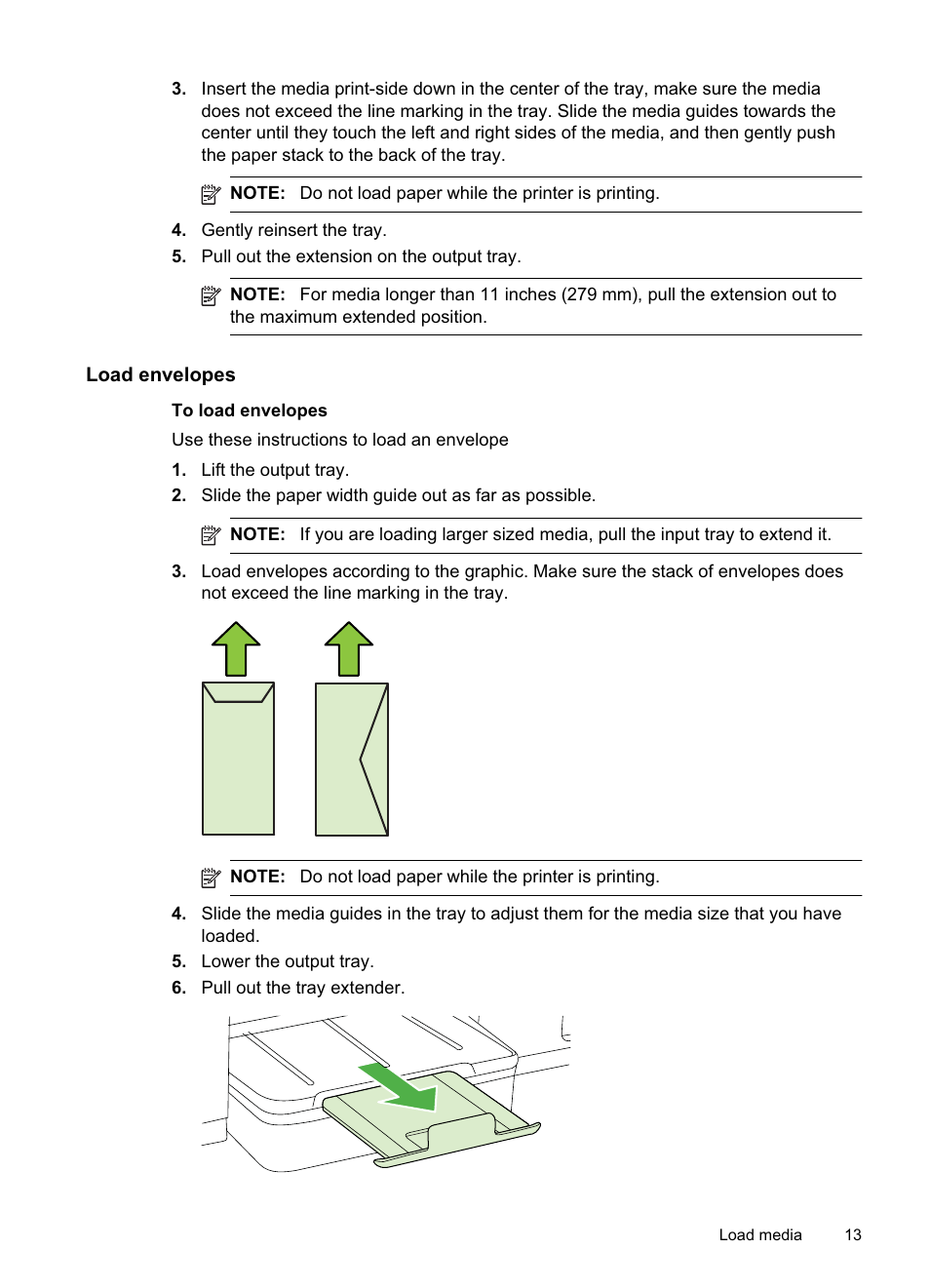 Load envelopes | HP Officejet Pro 8000 - A811 User Manual | Page 17 / 110