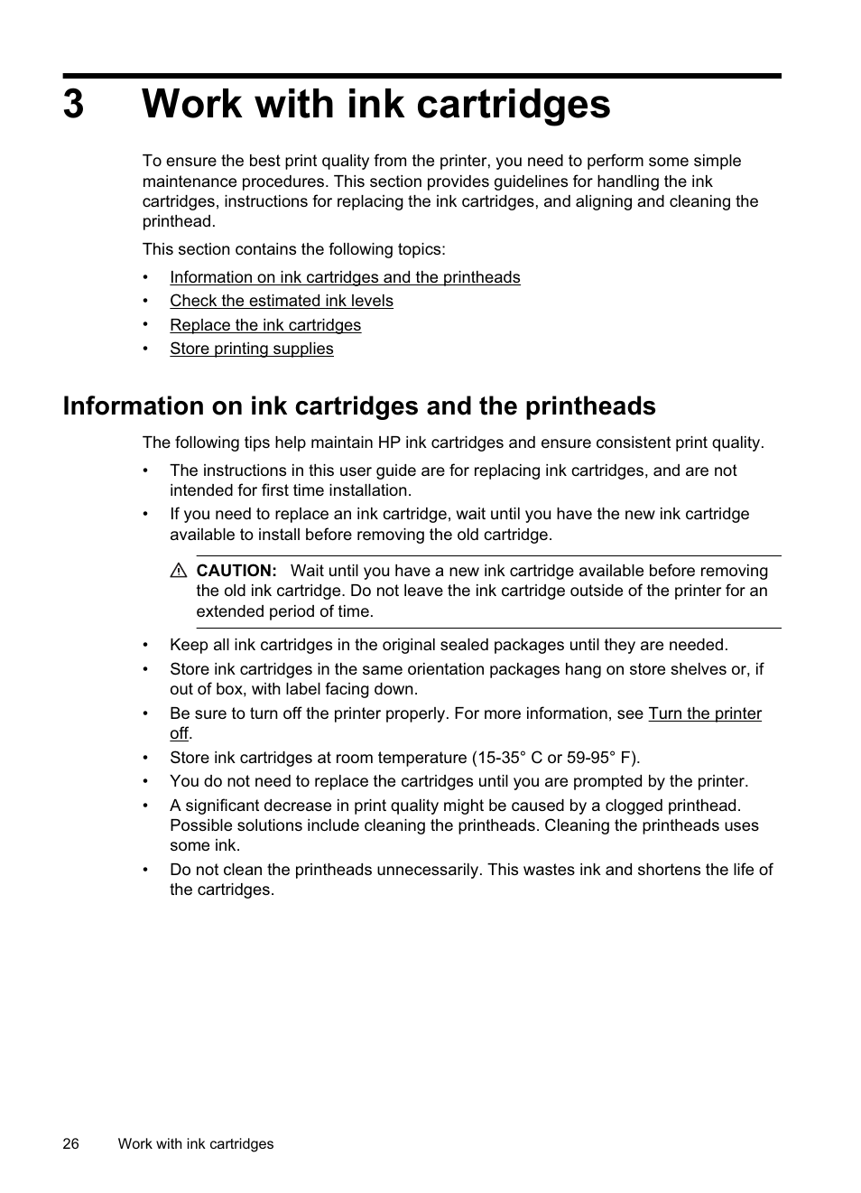 Work with ink cartridges, Information on ink cartridges and the printheads, 3work with ink cartridges | HP Officejet Pro 8000 - A811 User Manual | Page 30 / 110