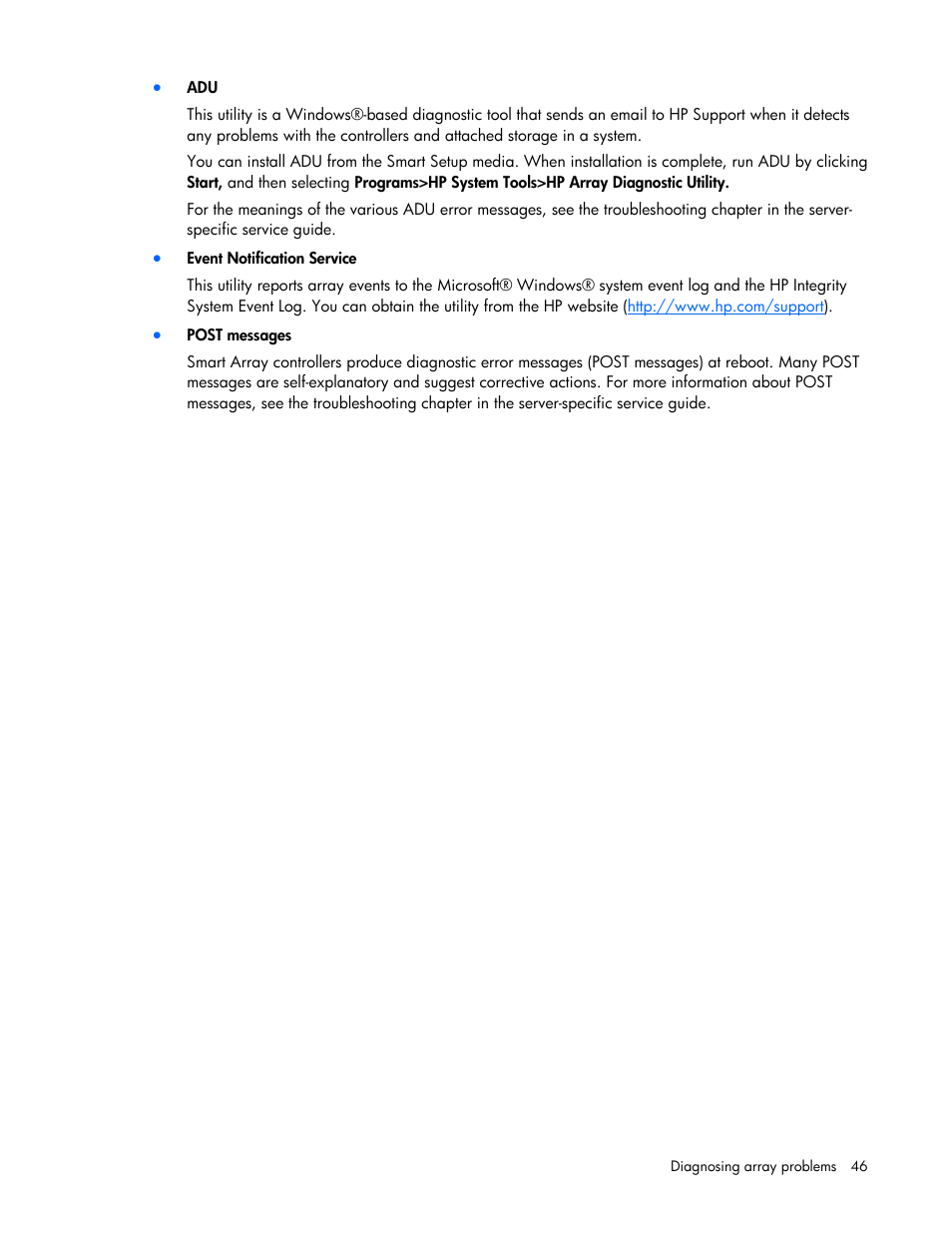 HP Smart Array P800 Controller User Manual | Page 46 / 55