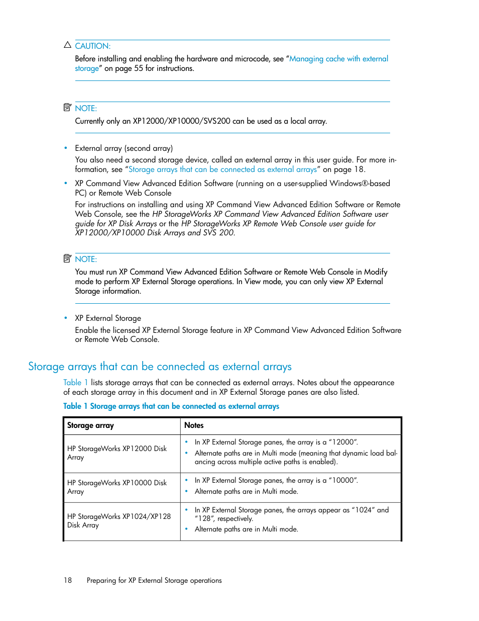 HP StorageWorks XP Remote Web Console Software User Manual | Page 18 / 192