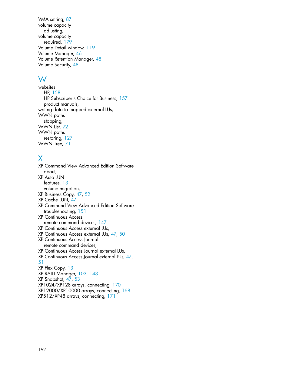 HP StorageWorks XP Remote Web Console Software User Manual | Page 192 / 192