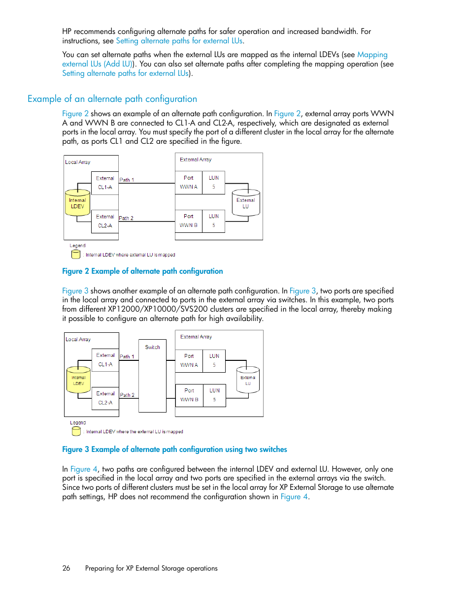 Example of an alternate path configuration, Example of alternate path configuration | HP StorageWorks XP Remote Web Console Software User Manual | Page 26 / 192