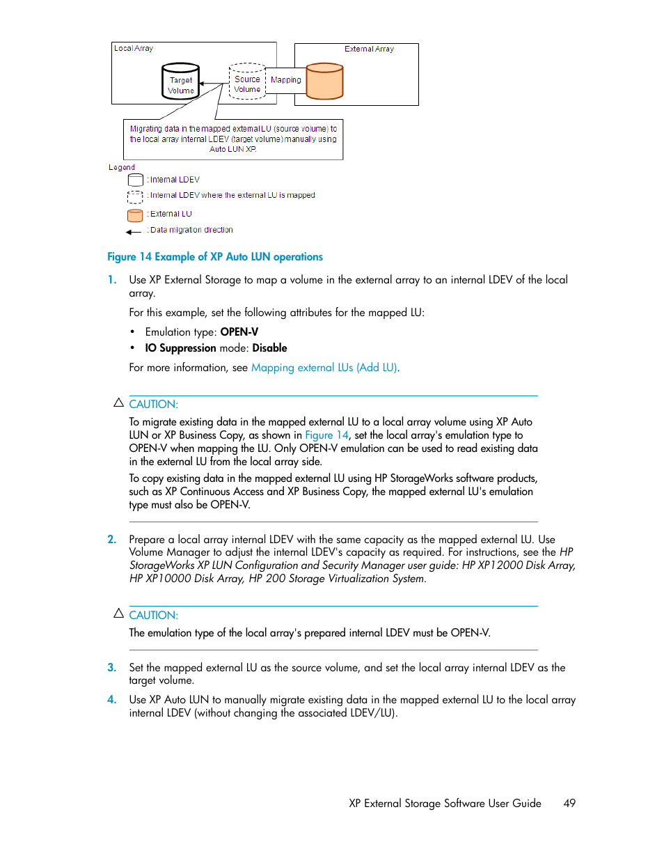 Example of xp auto lun operations | HP StorageWorks XP Remote Web Console Software User Manual | Page 49 / 192
