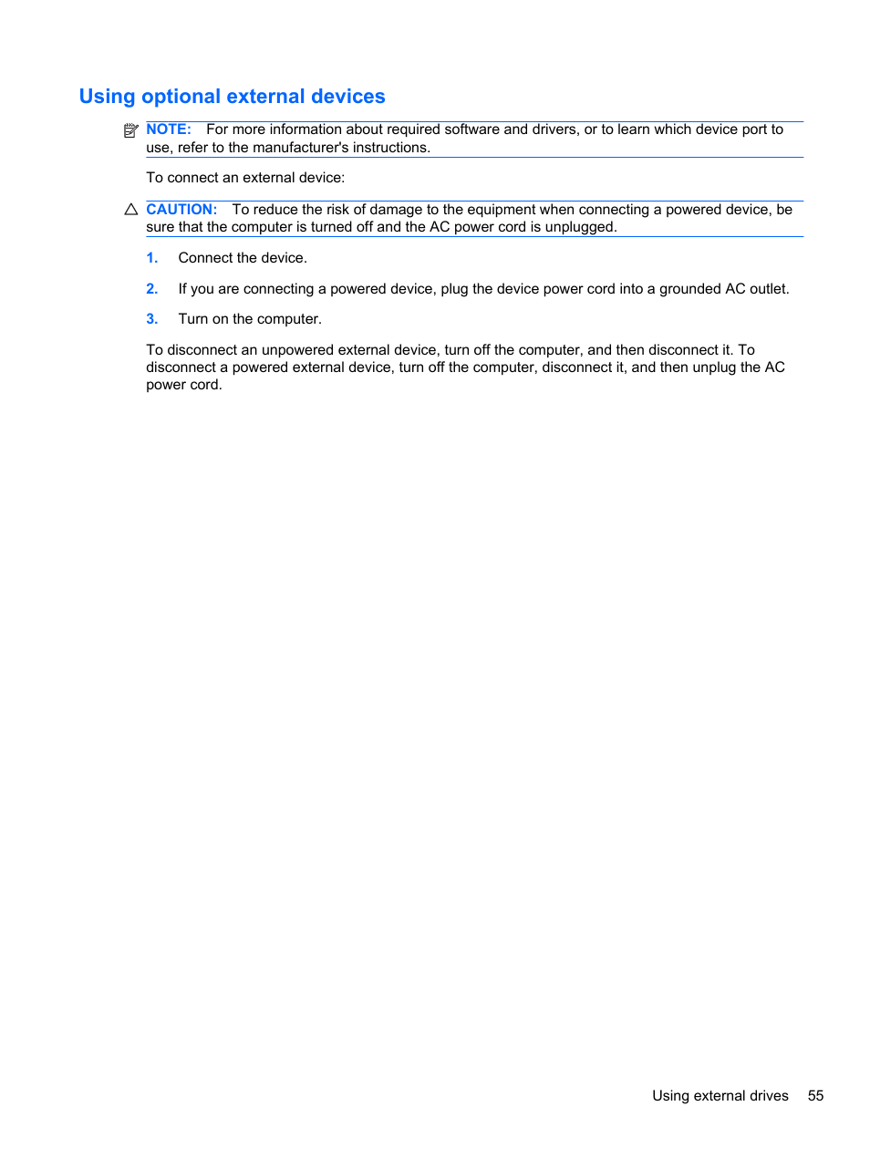 Using optional external devices | HP Mini 2102 User Manual | Page 63 / 74