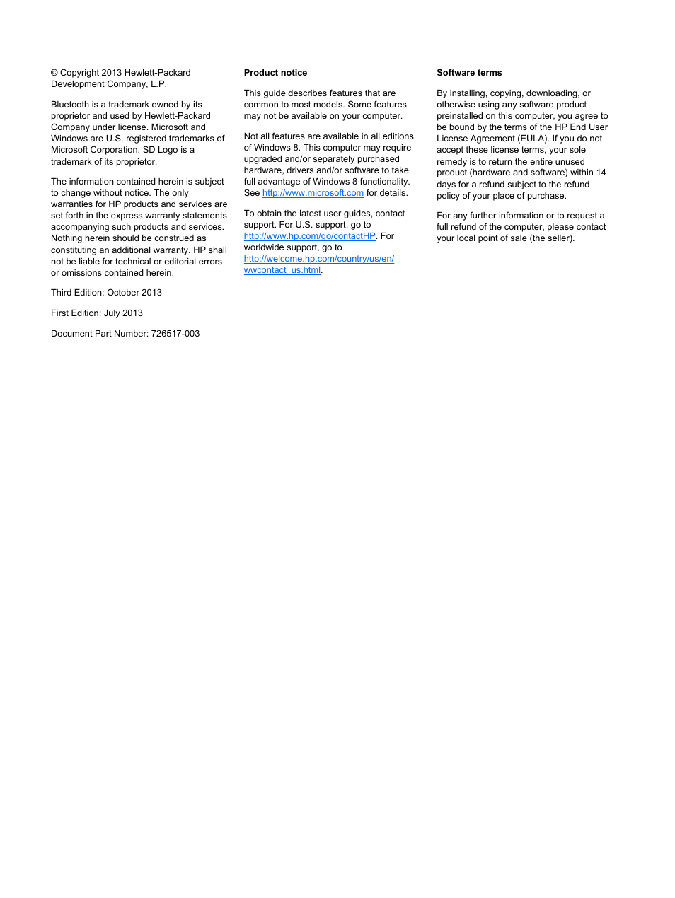 HP Split 13-m110ca x2 PC User Manual | Page 2 / 83