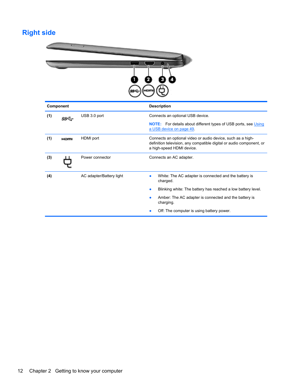 Right side | HP Split 13-m110ca x2 PC User Manual | Page 22 / 83
