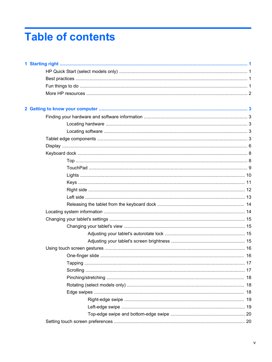 HP Split 13-m110ca x2 PC User Manual | Page 5 / 83