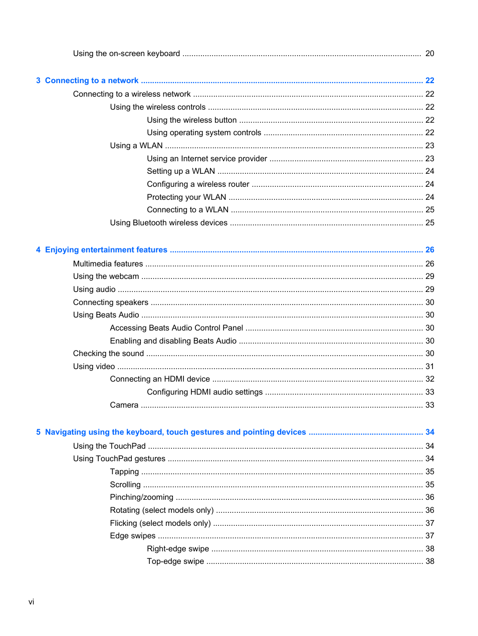 HP Split 13-m110ca x2 PC User Manual | Page 6 / 83