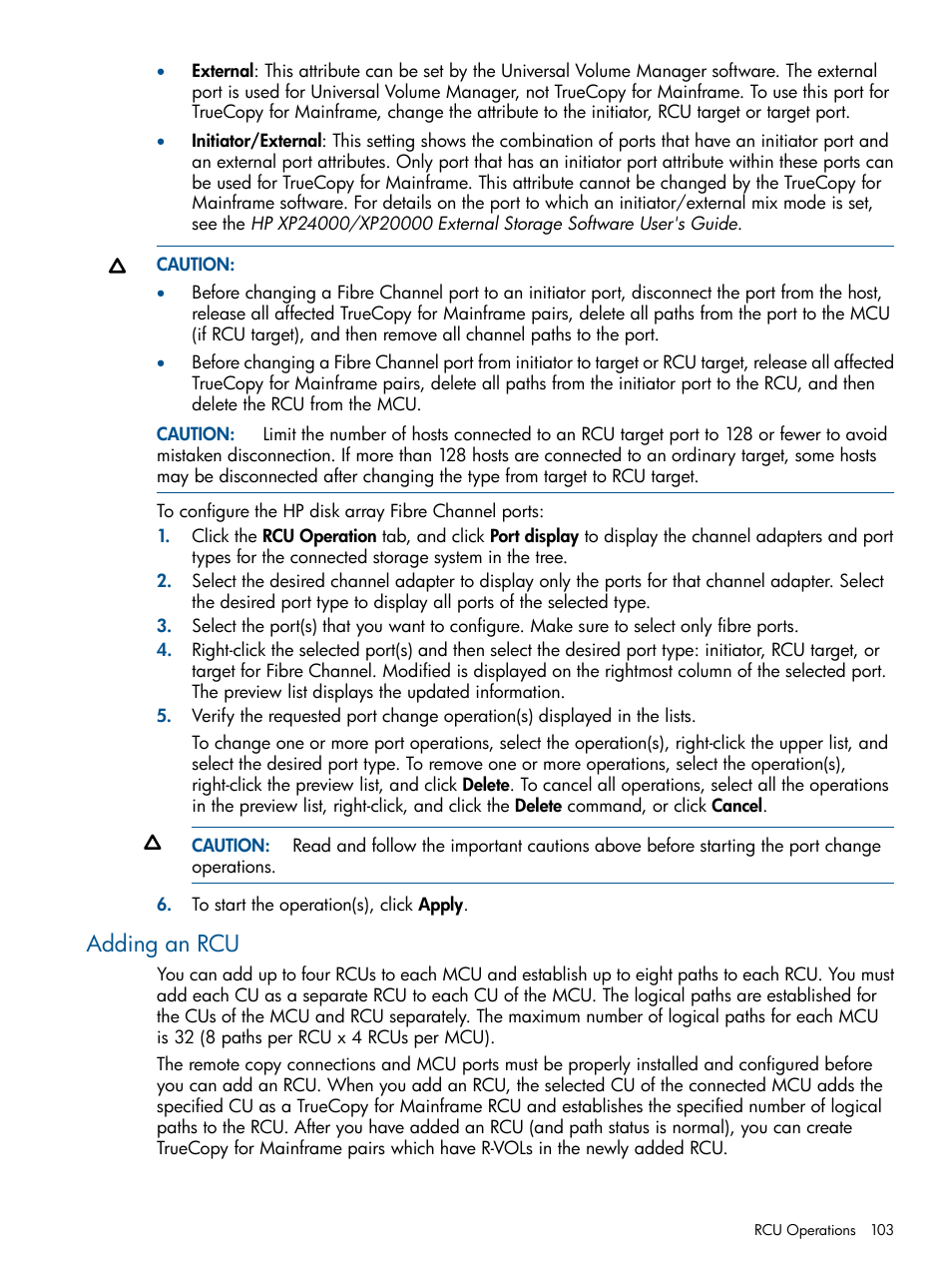 Adding an rcu | HP StorageWorks XP Remote Web Console Software User Manual | Page 103 / 258
