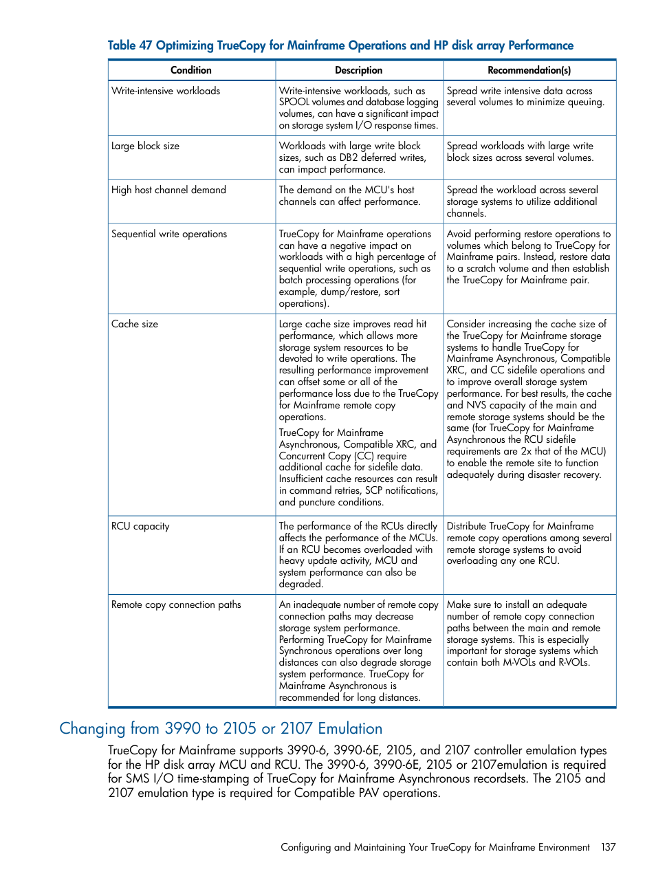 Changing from 3990 to 2105 or 2107 emulation | HP StorageWorks XP Remote Web Console Software User Manual | Page 137 / 258