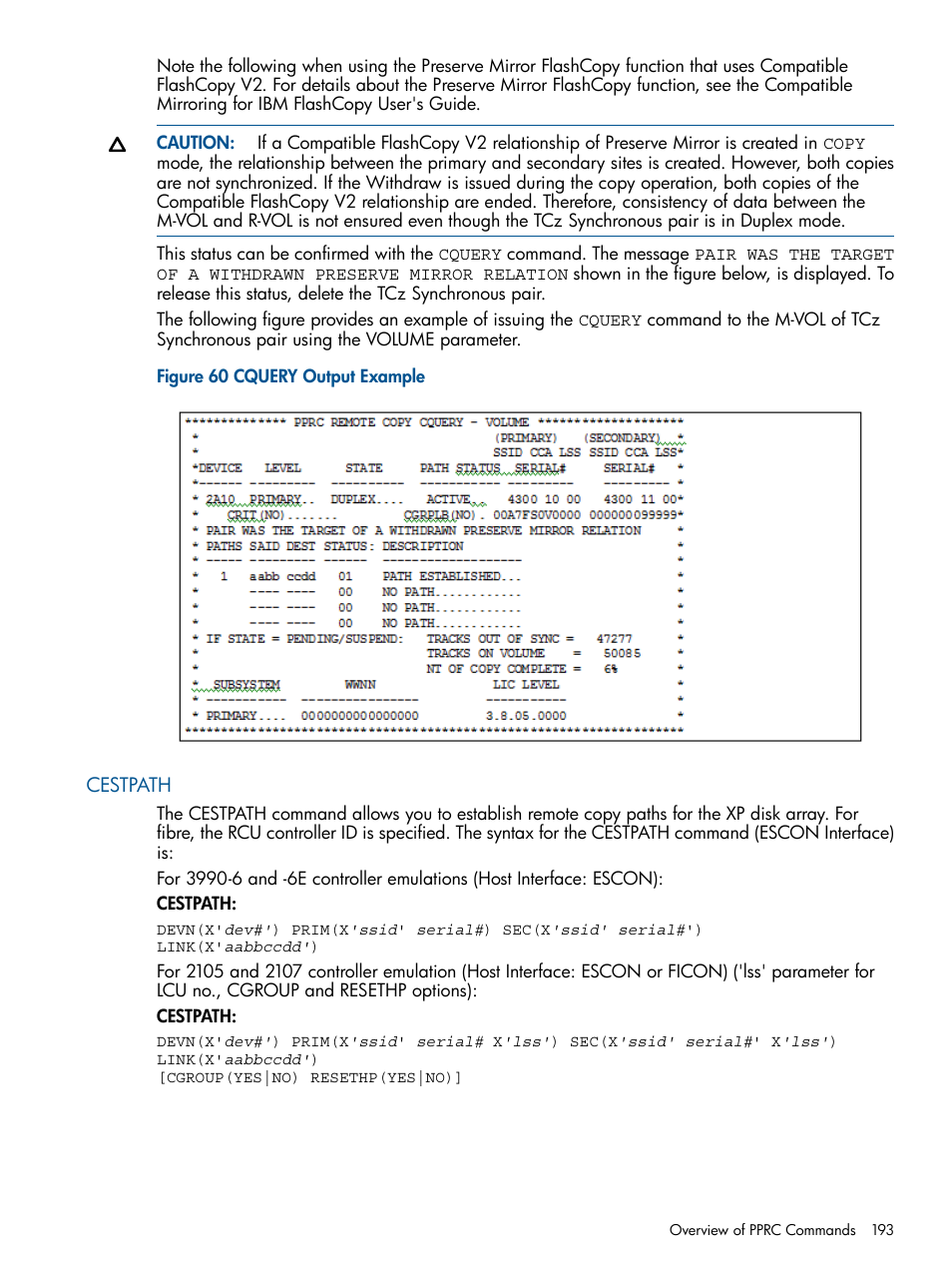 Cestpath | HP StorageWorks XP Remote Web Console Software User Manual | Page 193 / 258