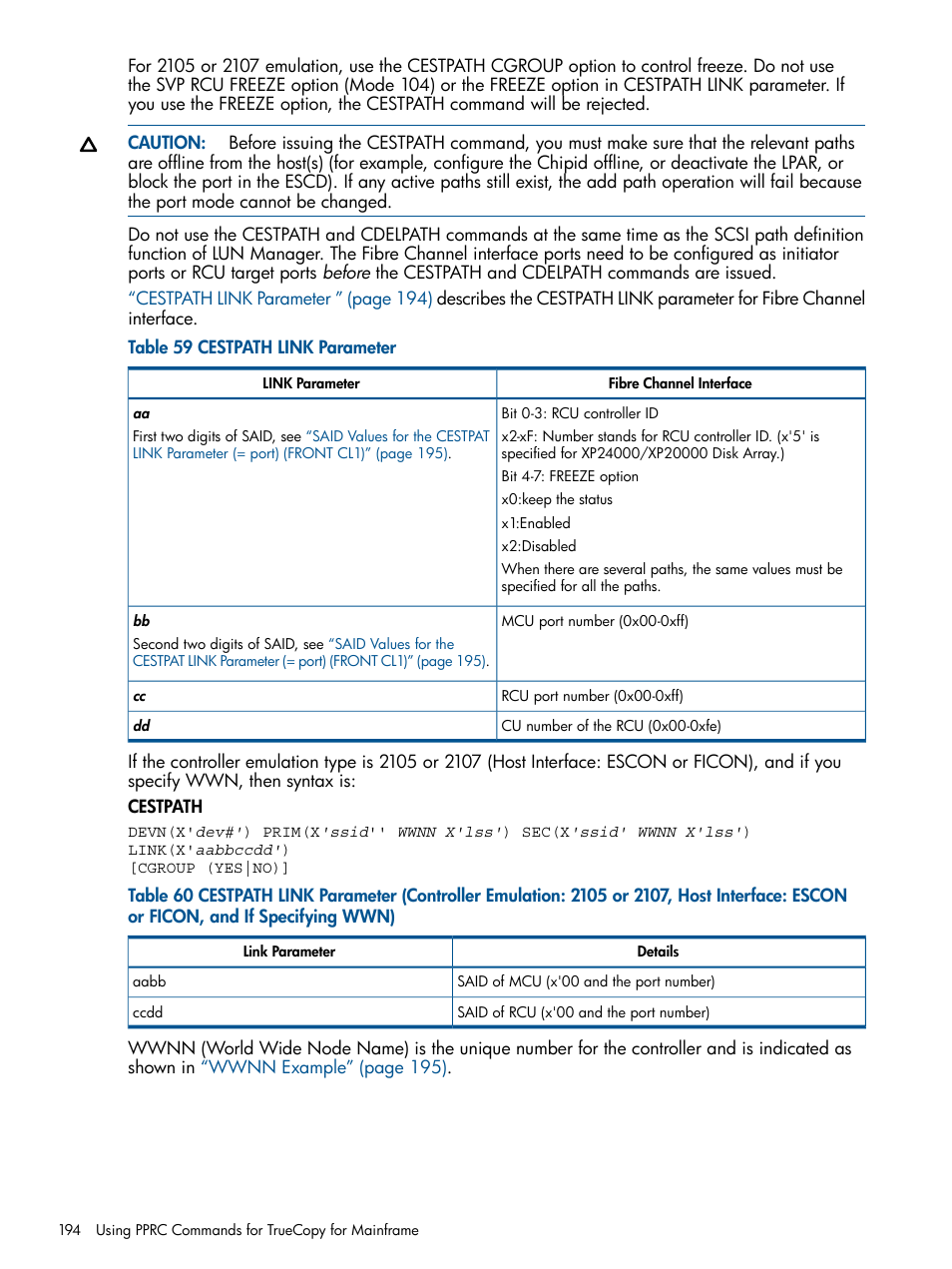 HP StorageWorks XP Remote Web Console Software User Manual | Page 194 / 258