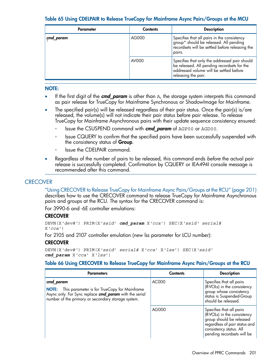 Crecover | HP StorageWorks XP Remote Web Console Software User Manual | Page 201 / 258