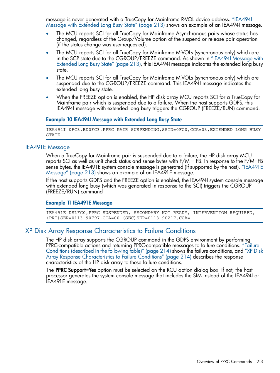 Iea491e message | HP StorageWorks XP Remote Web Console Software User Manual | Page 213 / 258