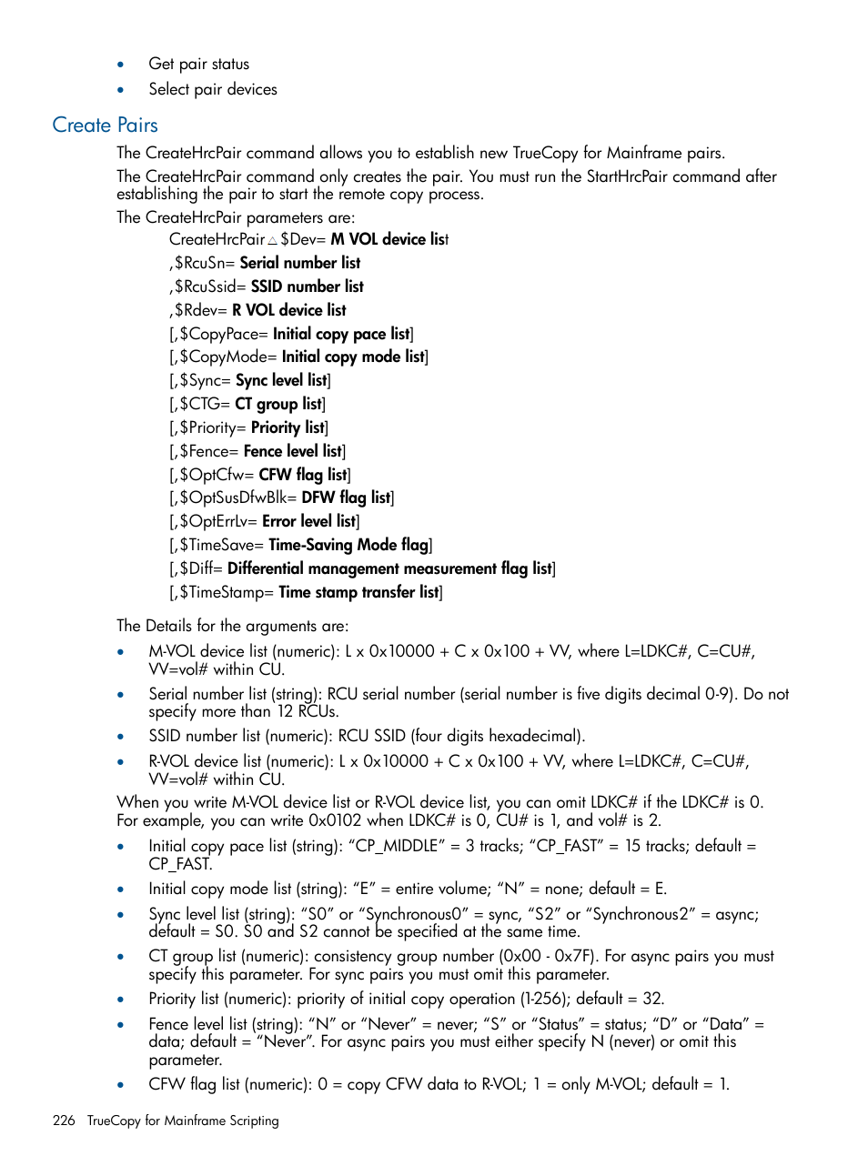 Create pairs | HP StorageWorks XP Remote Web Console Software User Manual | Page 226 / 258