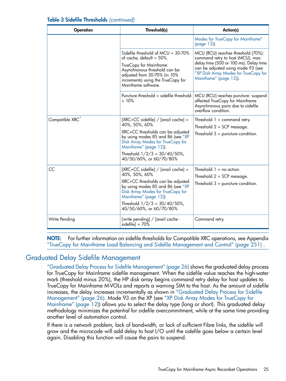 Graduated delay sidefile management | HP StorageWorks XP Remote Web Console Software User Manual | Page 25 / 258