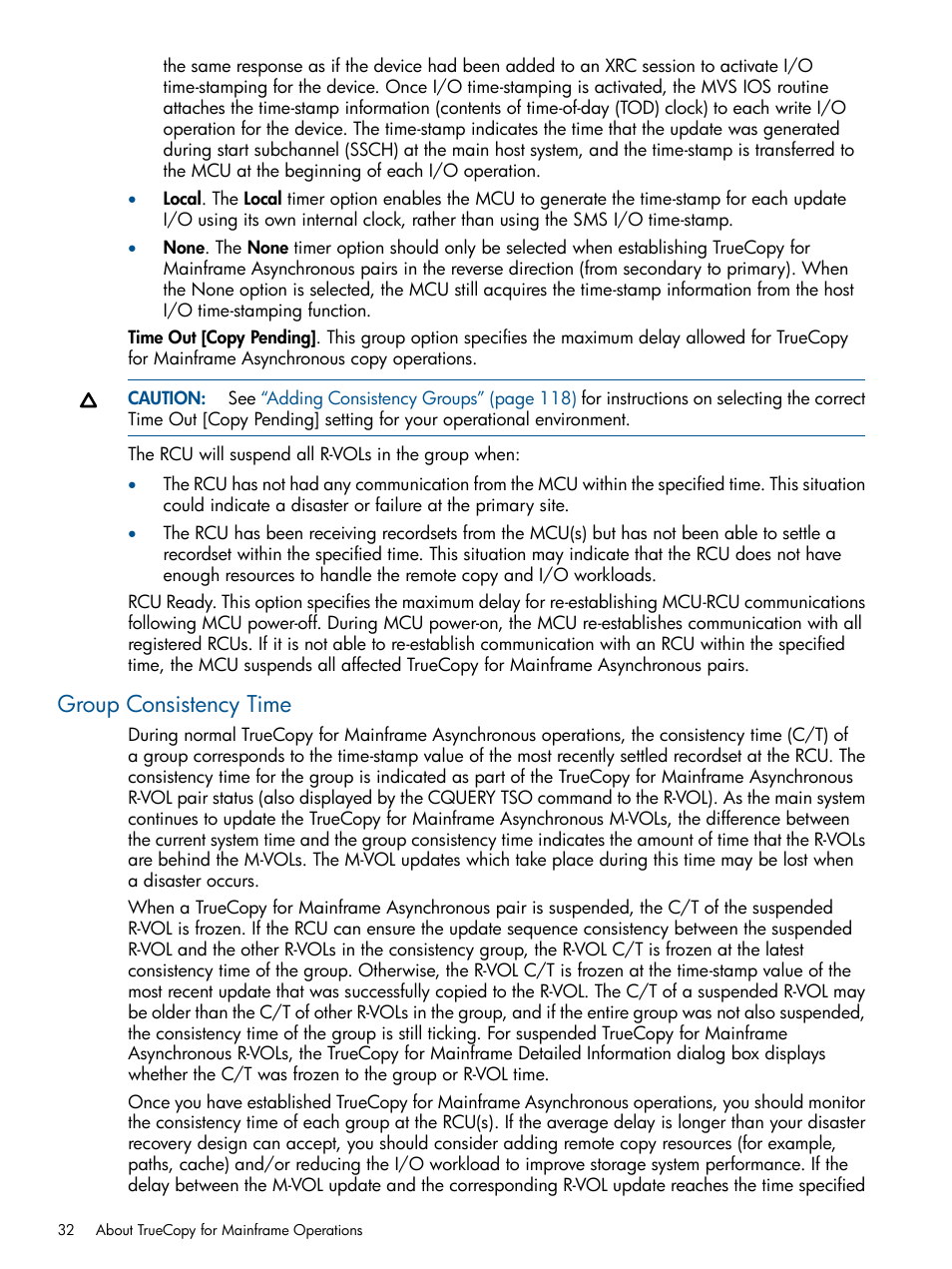 Group consistency time | HP StorageWorks XP Remote Web Console Software User Manual | Page 32 / 258