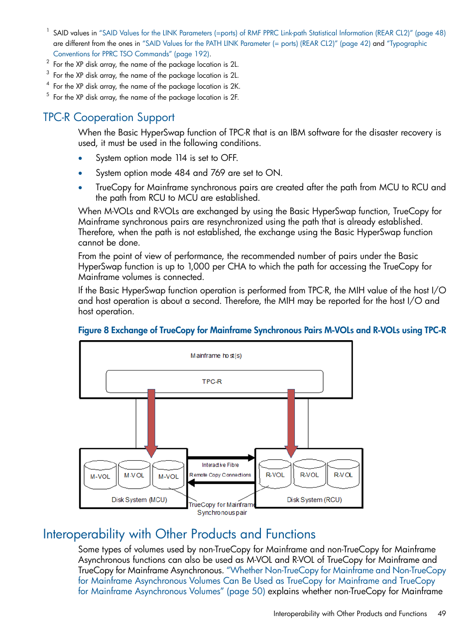 Tpc-r cooperation support, Interoperability with other products and functions | HP StorageWorks XP Remote Web Console Software User Manual | Page 49 / 258