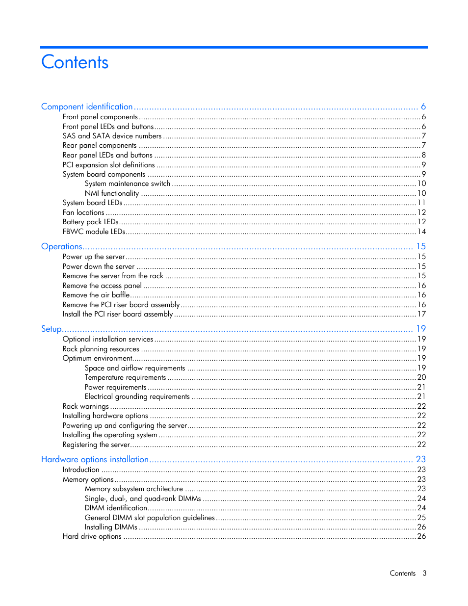 HP ProLiant DL120 G6 Server User Manual | Page 3 / 113