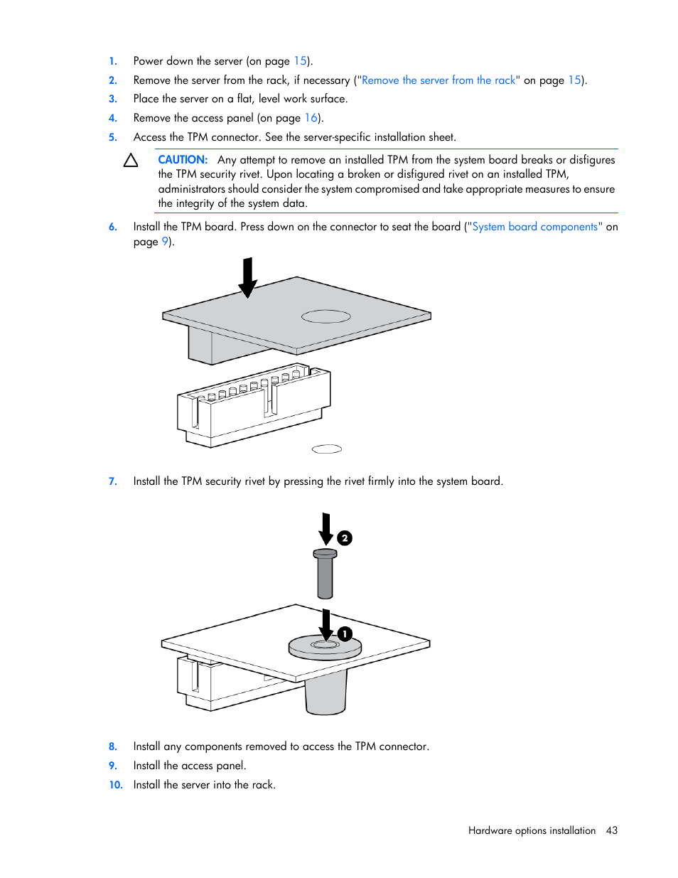 HP ProLiant DL120 G6 Server User Manual | Page 43 / 113