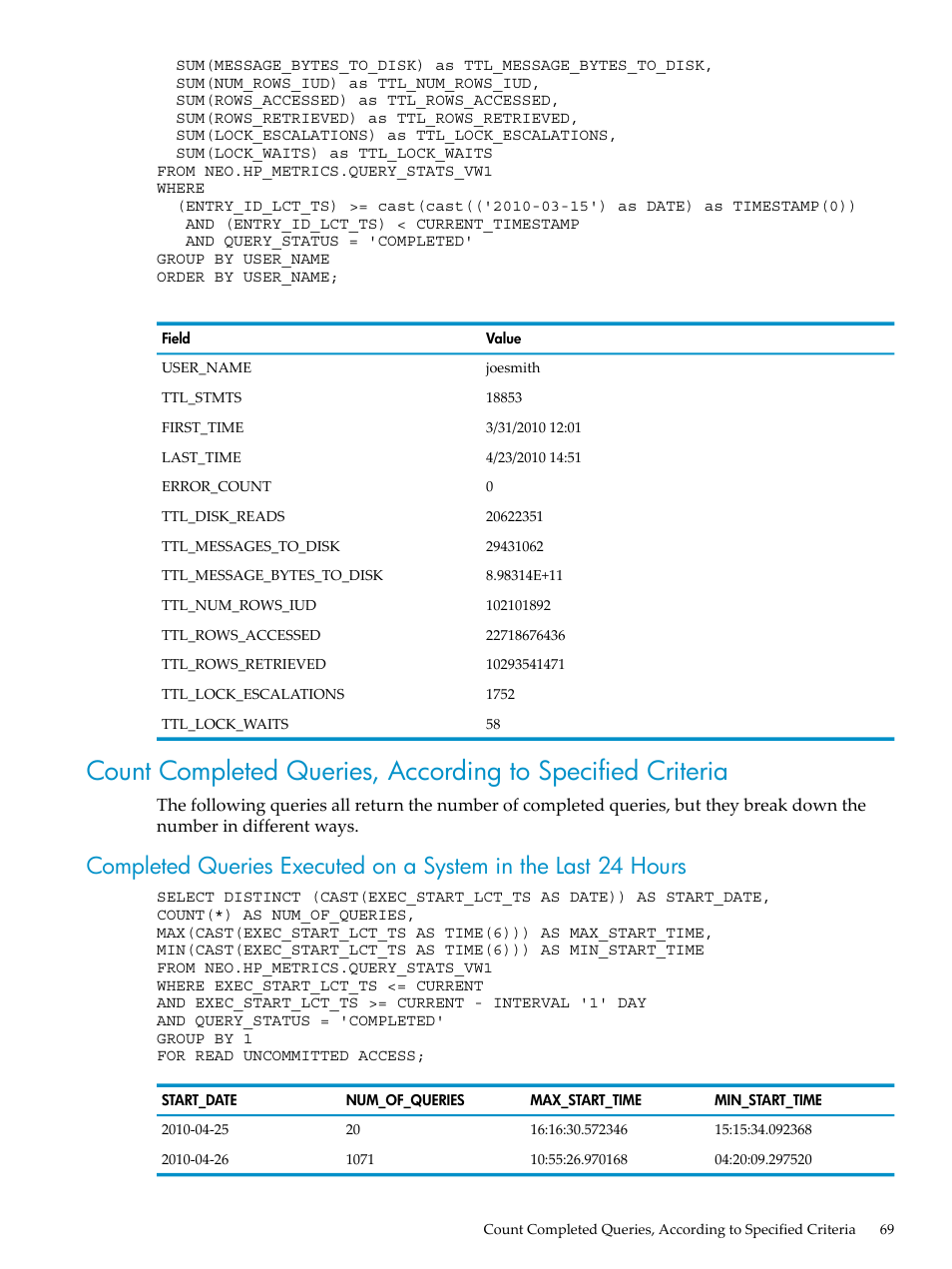 HP Neoview Release 2.4 Software User Manual | Page 69 / 128