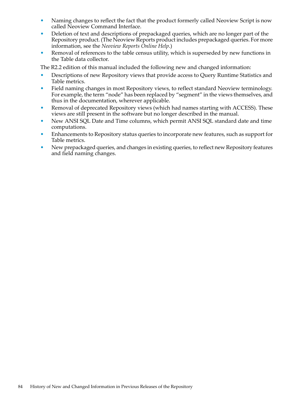 HP Neoview Release 2.4 Software User Manual | Page 84 / 128