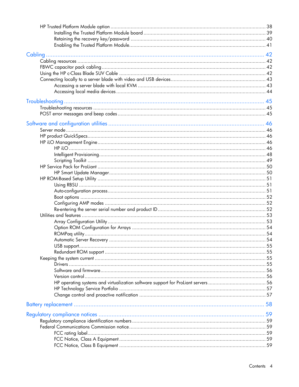 HP ProLiant BL460c Gen8 Server Blade User Manual | Page 4 / 83